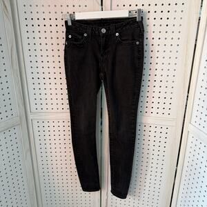 True‎ Religion Black Mid Rise Skinny Jeans Size 27